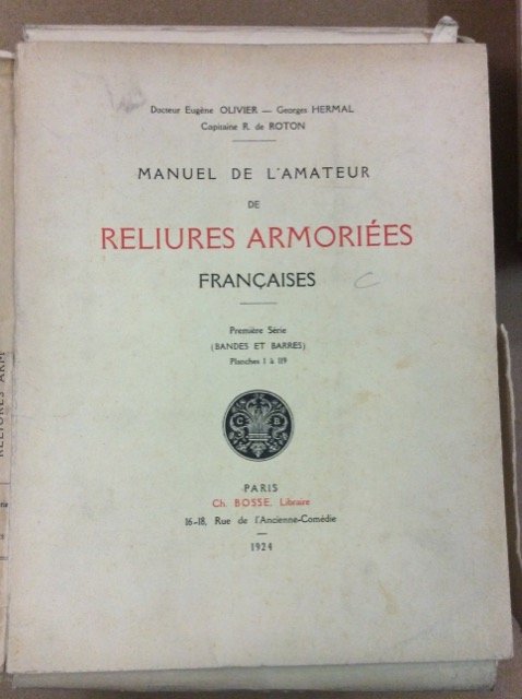 MANUEL DE L'AMATEUR DE RELIURES ARMORIEES FRANCAISES. 9 Volumes. | Immagine Gallery 3