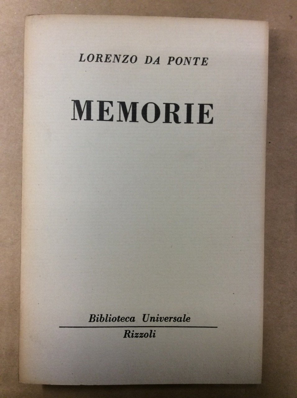 MEMORIE.