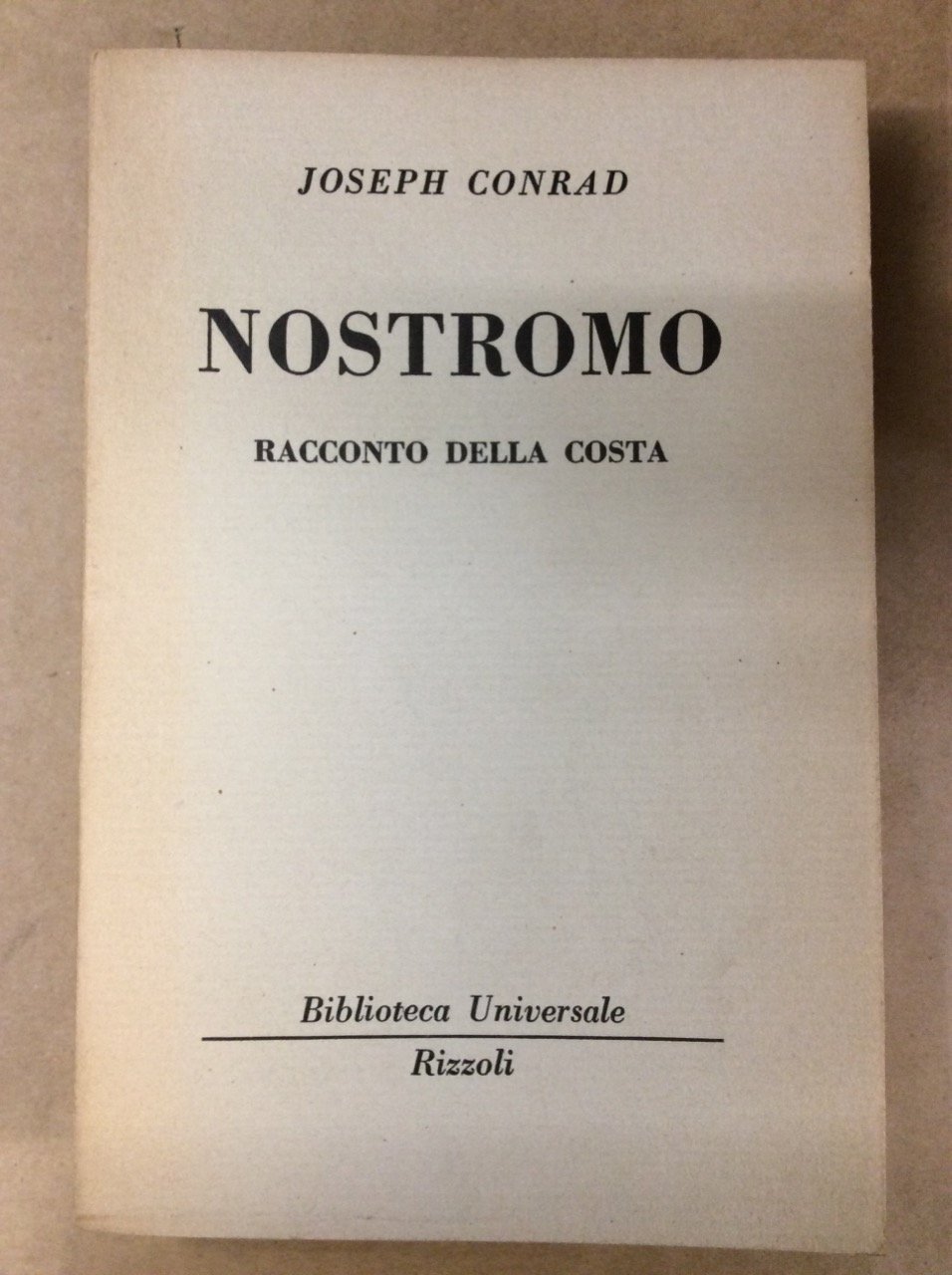 NOSTROMO: RACCONTO DELLA COSTA.
