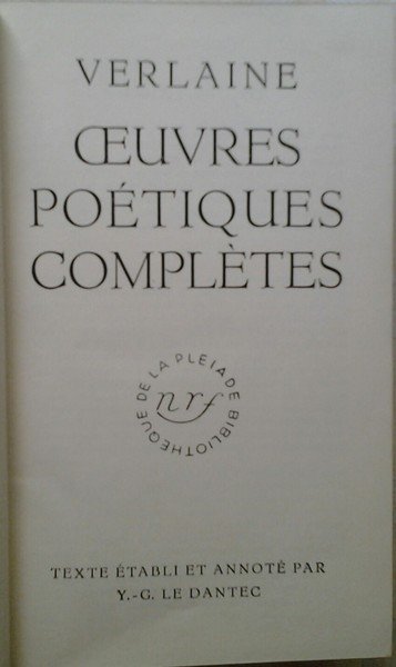 OEUVRES POETIQUES COMPLETES.