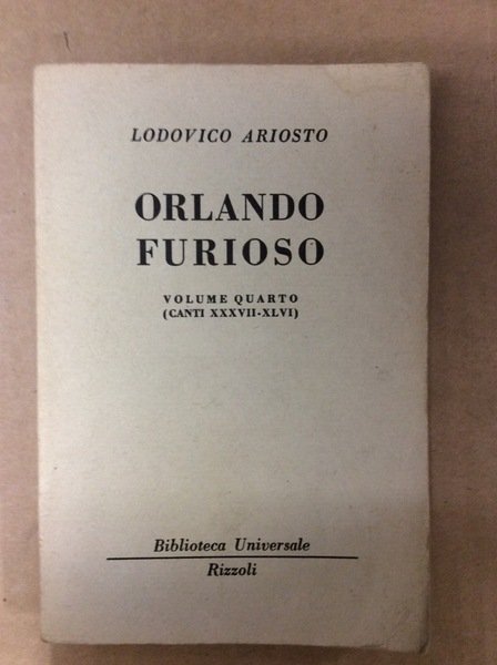ORLANDO FURIOSO. VOLUME QUARTO.