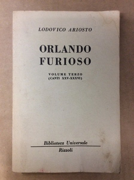 ORLANDO FURIOSO. VOLUME TERZO.