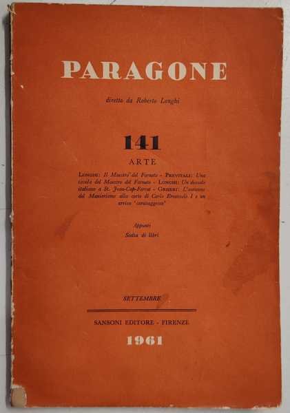 PARAGONE ARTE. SETTEMBRE 1961. N. 141.