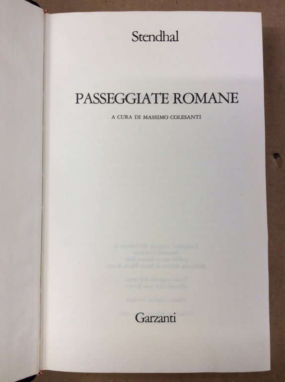 PASSEGGIATE ROMANE.