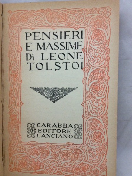 PENSIERI E MASSIME.