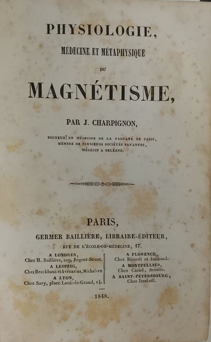 PHYSIOLOGIE, MEDECINE ET METAPHYSIQUE DU MAGNETISME. | Immagine principale