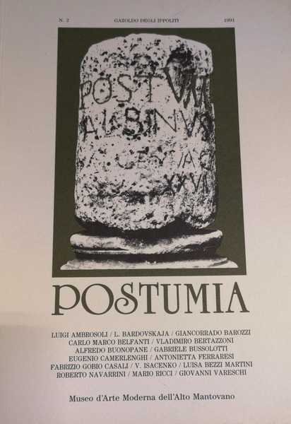 POSTUMIA : ANNALI DEL MUSEO D'ARTE MODERNA DELL'ALTO MANTOVANO. N.2.