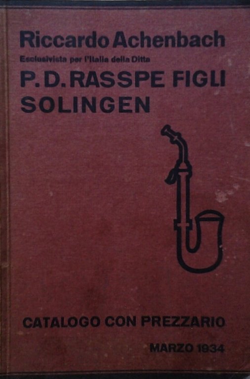 (PIPE). CATALOGO CON PREZZARIO 1934.