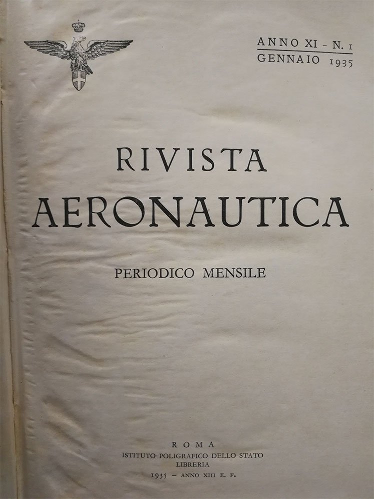 RIVISTA AERONAUTICA. ANNO 1935. - Mensile. | Immagine principale