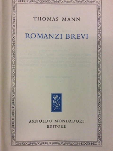 ROMANZI BREVI.