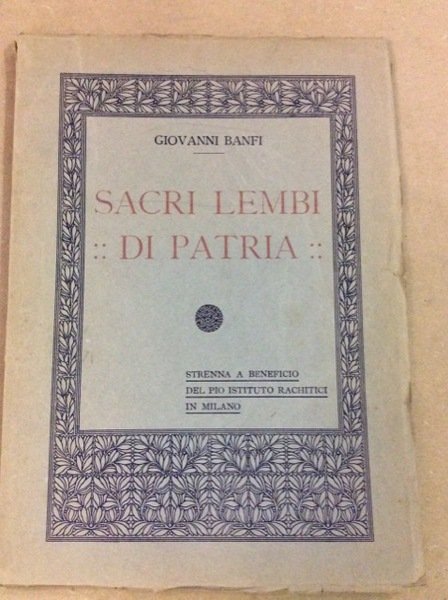 SACRI LEMBI DI PATRIA.