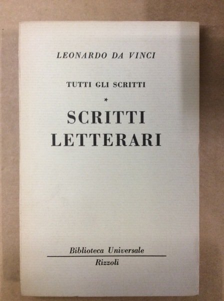 SCRITTI LETTERARI.