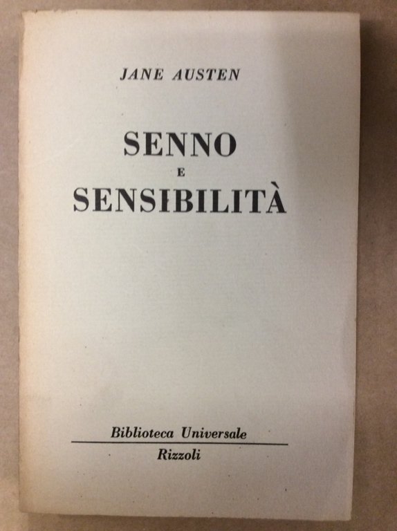 SENNO E SENSIBILITA'.