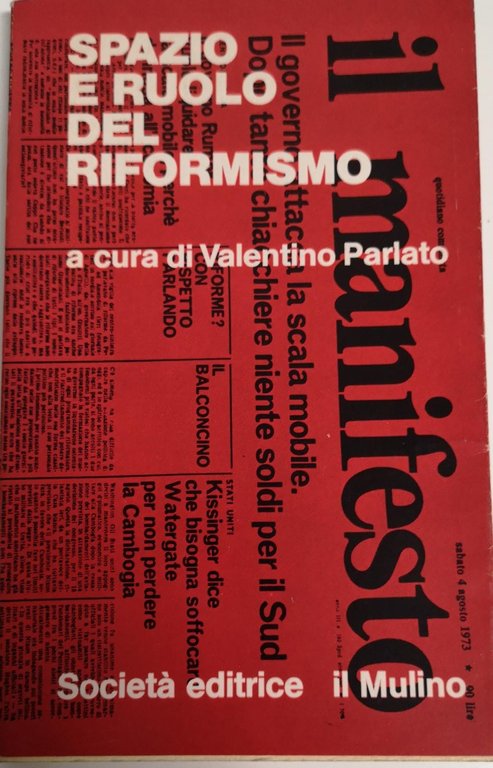 SPAZIO E RUOLO DEL RIFORMISMO.