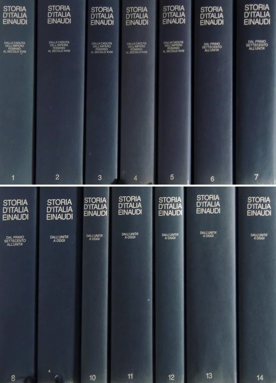 STORIA D'ITALIA EINAUDI. 14 Volumi. - Coordinatori dell'opera Ruggiero Romano …