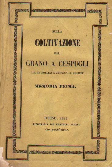 SULLA COLTIVAZIONE DEL GRANO A CESPUGLI. - Che ne duplica …