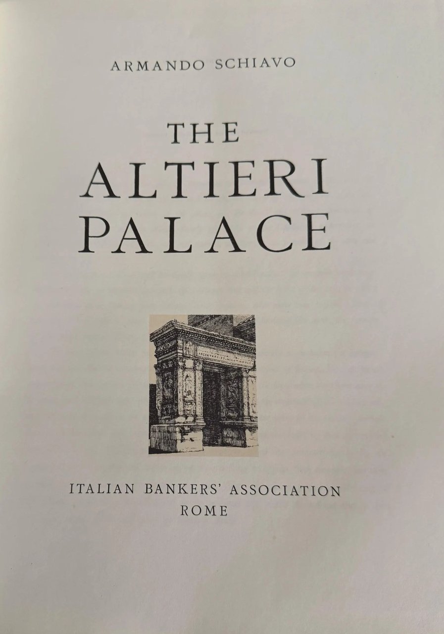 THE ALTIERI PALACE. - Translated from Italian by John Drummond. | Immagine principale