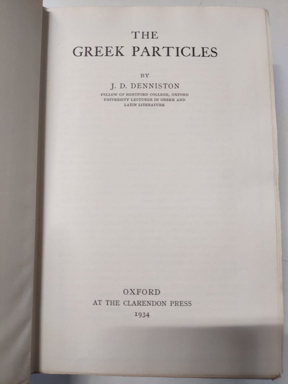 THE GREEK PARTICLES.