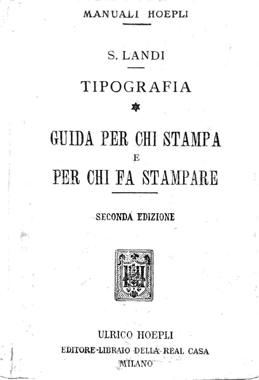 TIPOGRAFIA. Volume I. | Immagine principale