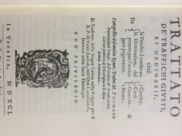 TRATTATO DE' TRAFFICHI GIUSTI ET ORDINARII. - Cioe' de la … | Immagine Gallery 2