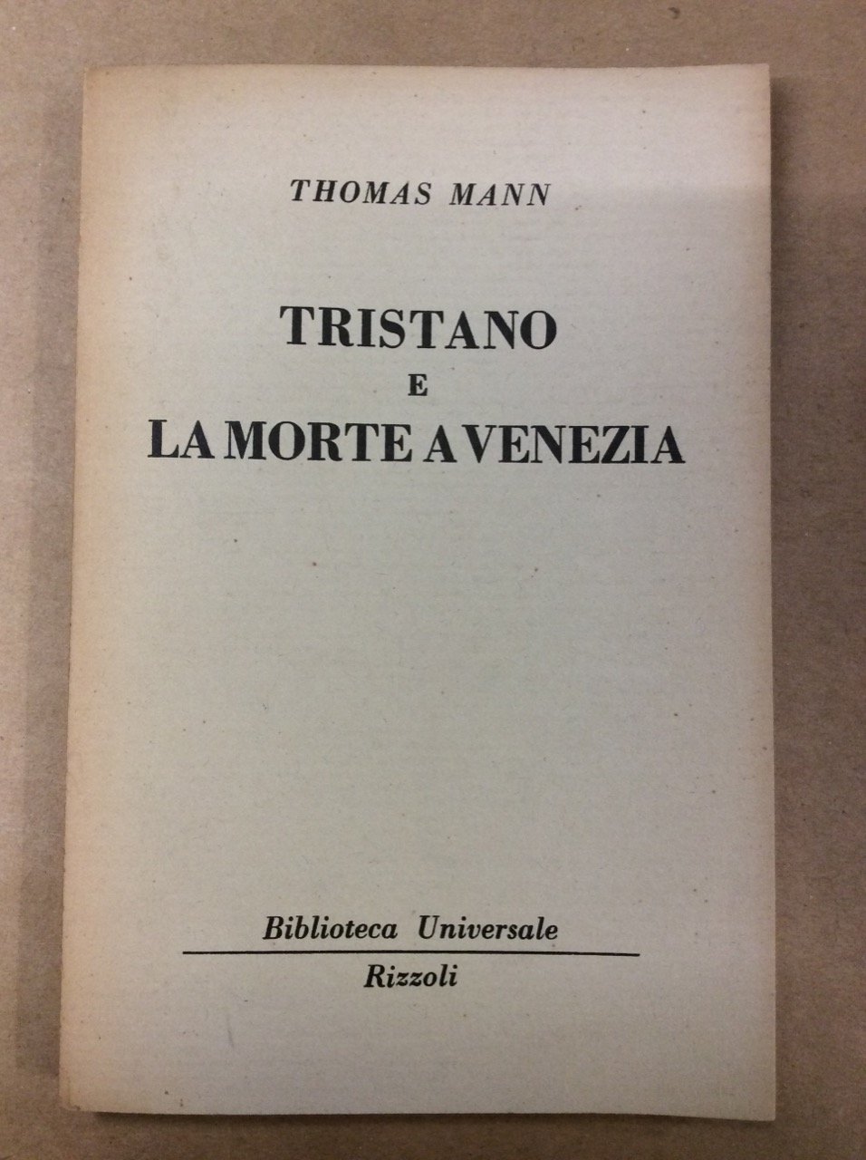 TRISTANO - LA MORTE A VENEZIA.