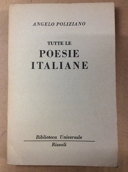 TUTTE LE POESIE ITALIANE.