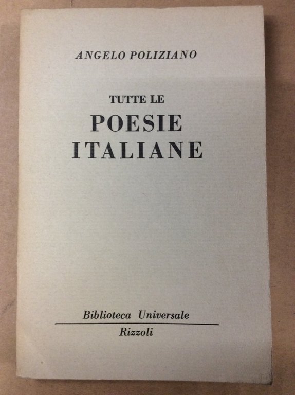 TUTTE LE POESIE ITALIANE.