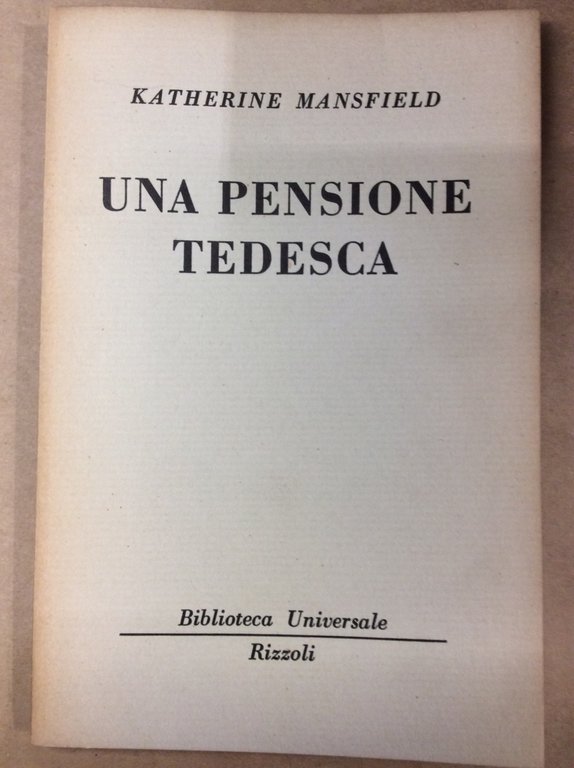 UNA PENSIONE TEDESCA.