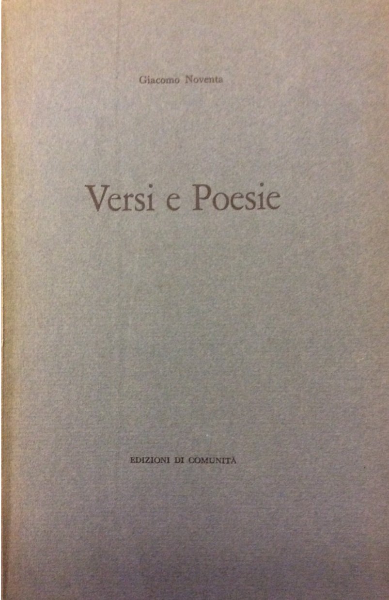VERSI E POESIE. | Immagine principale