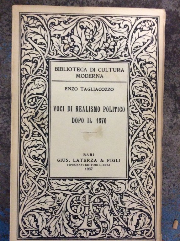 VOCI DI REALISMO POLITICO DOPO IL 1870. | Immagine Gallery 2
