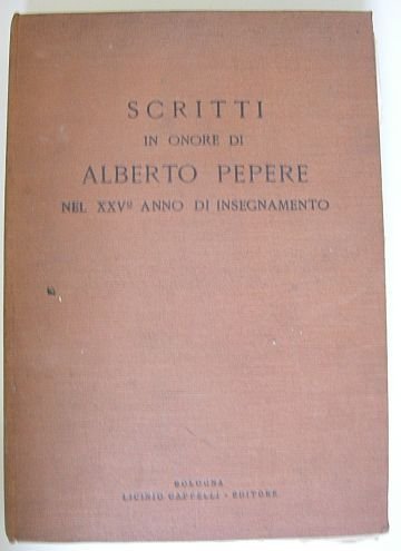 Scritti in onore di Alberto Pepere nel XXV anno di …