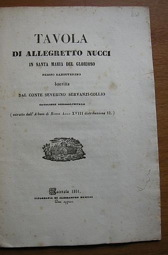 Tavola di Allegretto Nucci in Santa Maria del Glorioso presso …