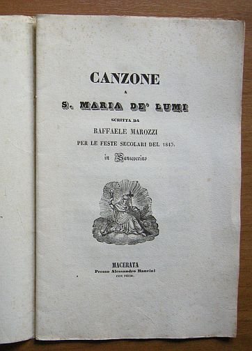 Canzone a S. Maria de' Lumi scritta da Raffaele Marozzi …