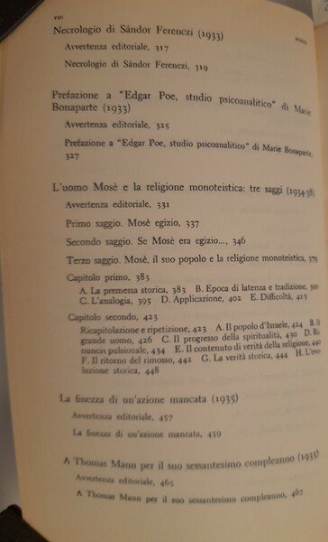 Opere 1930 – 1938. L'uomo Mosè e la religione monoteistica …