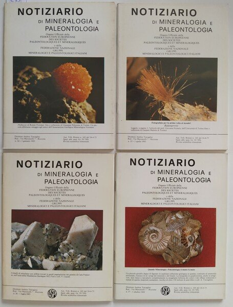 Notiziario di Mineralogia e Paleontologia Anno 1983 completo