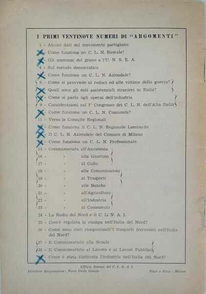 Argomenti. Informazioni notizie sui problemi del giorno. Numero 30. Il …