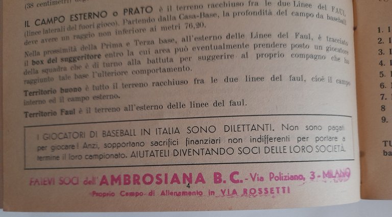 Il baseball spiegato allo spettatore