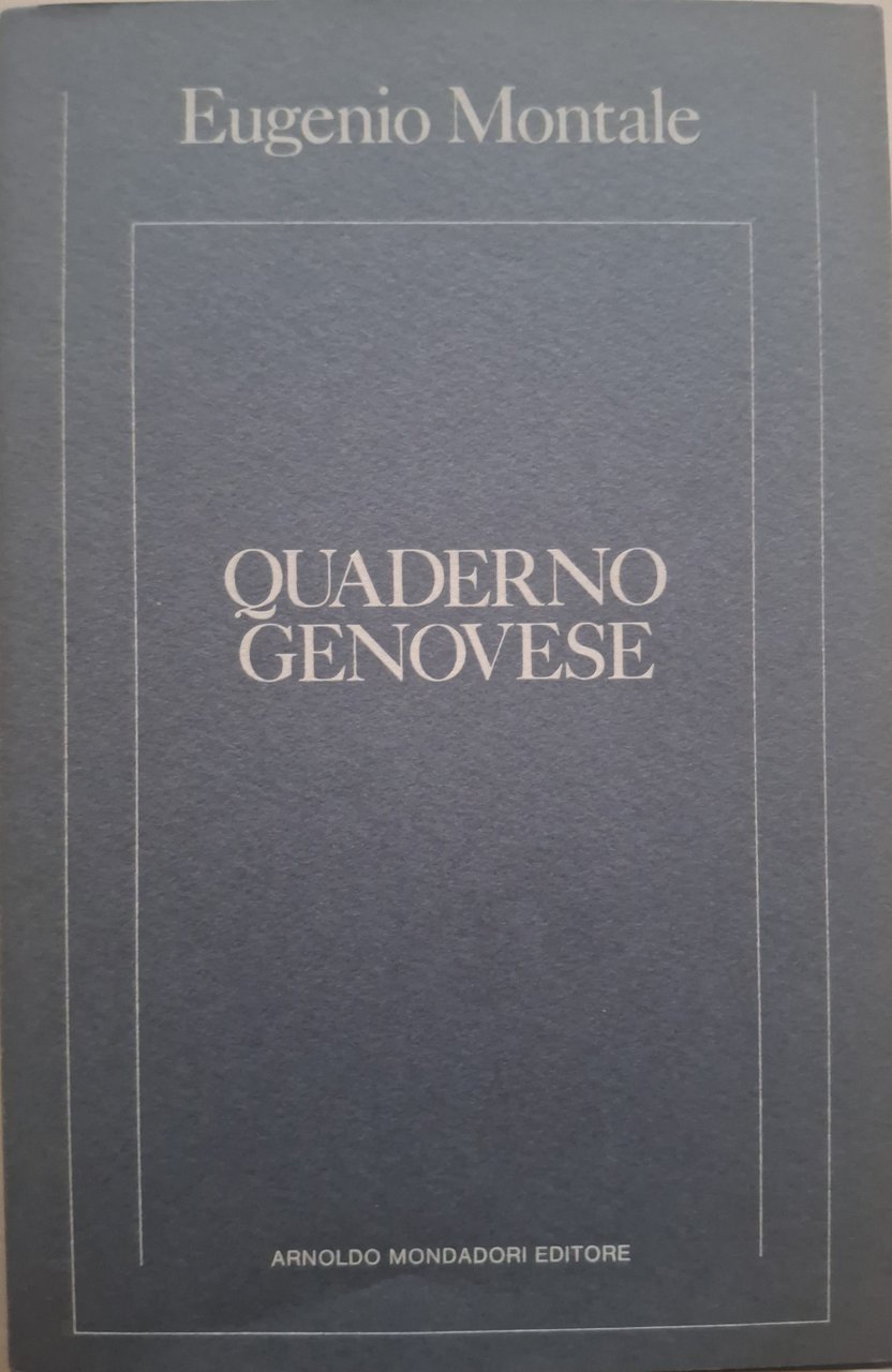 Quaderno genovese | Immagine principale