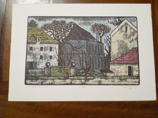 PARIGI. 9 LINOLEUM A COLORI: BARTOLINI SIGFRIDO, CASTELLANI LEONARDO, CIARROCCHI …