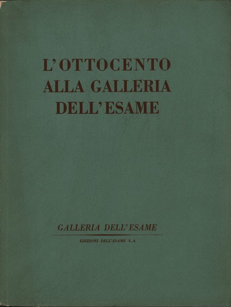 L'ottocento alla Galleria dell'esame