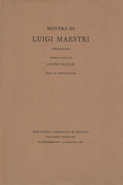 Mostra di Luigi Maestri | Immagine principale