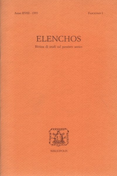 Elenchos, Anno XVIII - 1997, Fascicolo 1