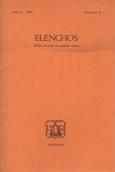 Elenchos, Anno X - 1989, Fascicolo 2