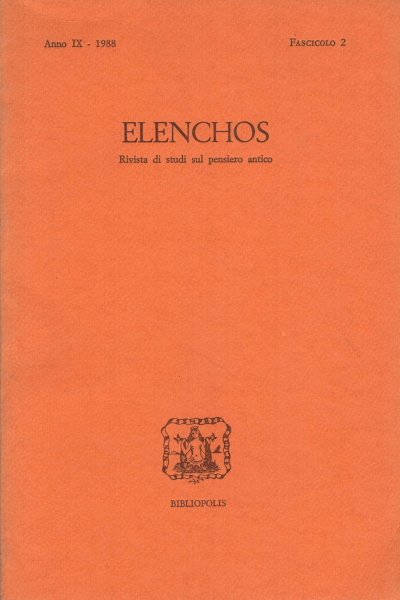 Elenchos, Anno IX - 1988, Fascicolo 2