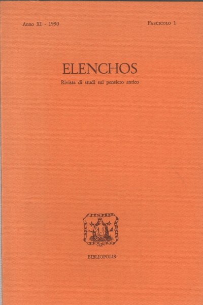 Elenchos, Anno XI - 1990, Fascicolo 1