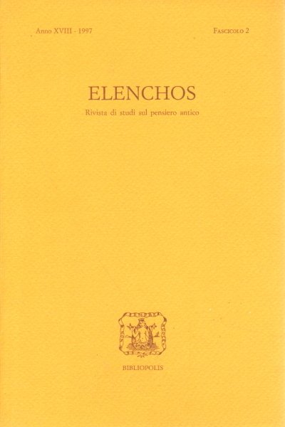 Elenchos, Anno XVIII - 1997, Fascicolo 2