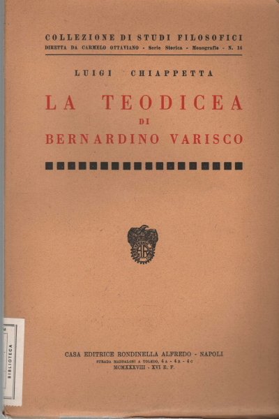 La teodicea di Bernardino Varisco