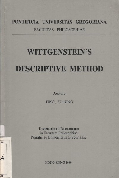 Wittgenstein's descriptive method