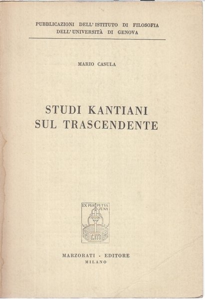 Studi kantiani sul trascendente