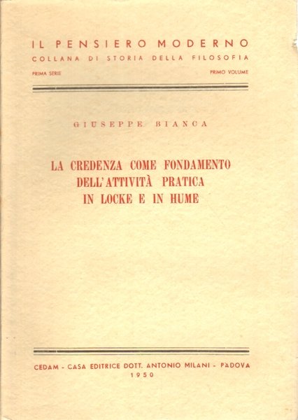 La credenza come fondamento dell'attività pratica in Locke e in …